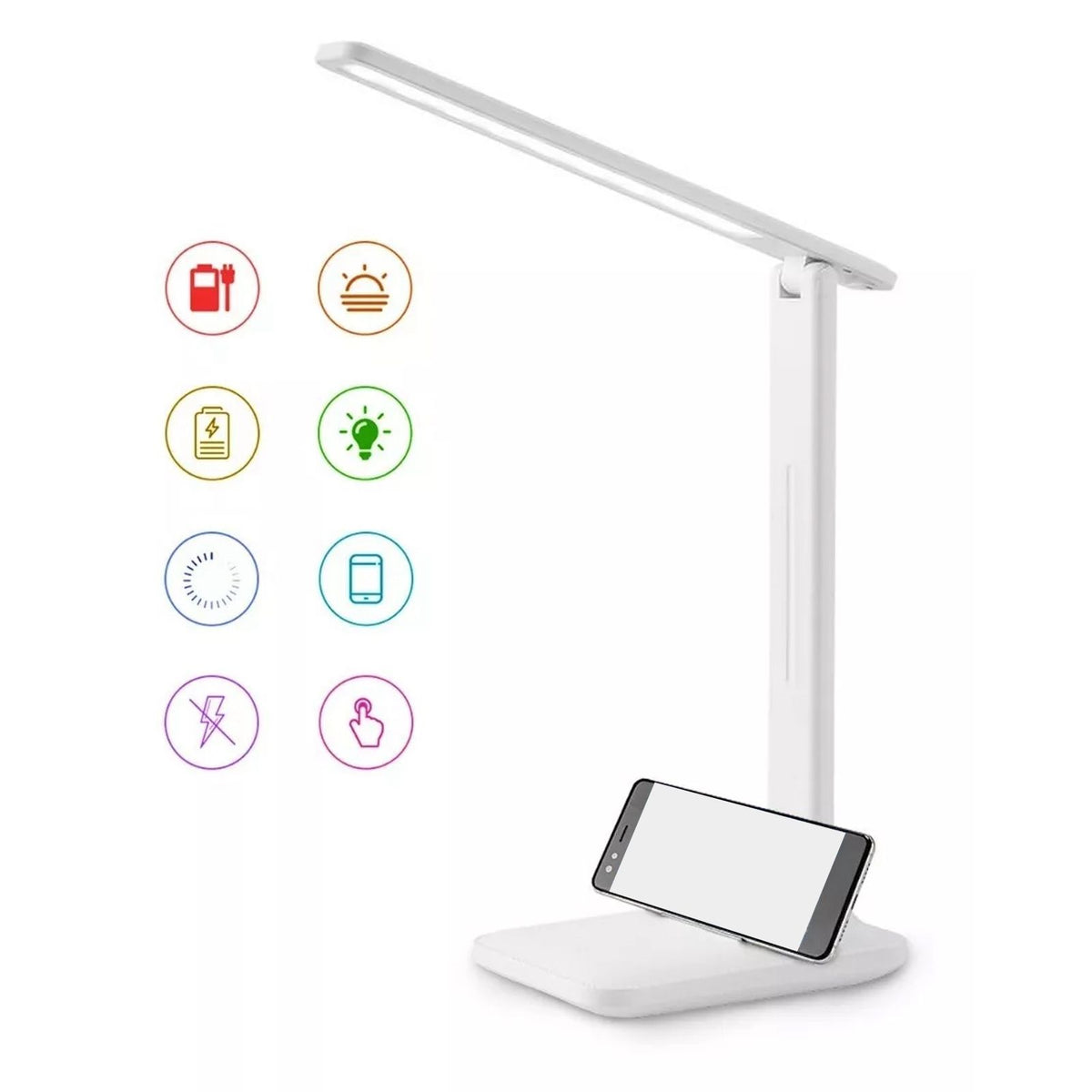 LED Reading Lamp Plastic Eye Protection USB Charging Desk Light for Bedroom Study 10W 5V/1A