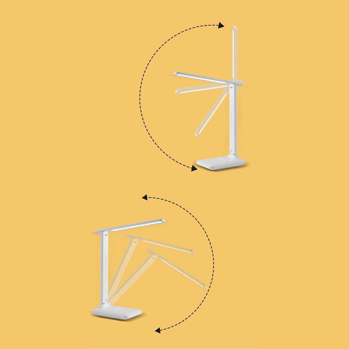 LED Reading Lamp Plastic Eye Protection USB Charging Desk Light for Bedroom Study 10W 5V/1A