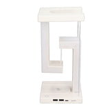 Magnetic Levitation Night Light 3 Gears Touching Switch LED Table Lamp with Phone Wireless Charging White - Front View
