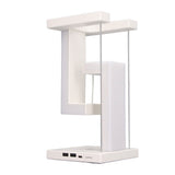 Magnetic Levitation Night Light 3 Gears Touching Switch LED Table Lamp with Phone Wireless Charging White - Rear View