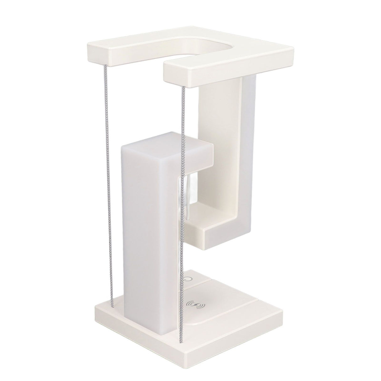 Magnetic Levitation Night Light 3 Gears Touching Switch LED Table Lamp with Phone Wireless Charging White