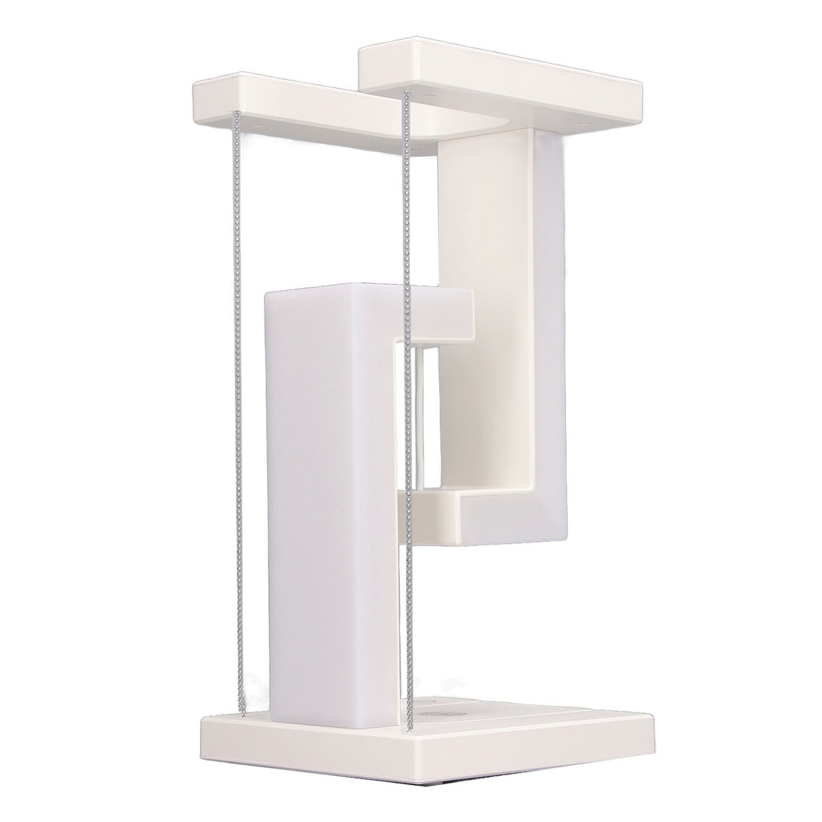 Magnetic Levitation Night Light 3 Gears Touching Switch LED Table Lamp with Phone Wireless Charging White