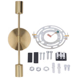 Double Wall Light Base E27 E26 Rust Proof Vintage Wall Lamp Bulb Holder for Living Room Bathroom Gold 85‑265V