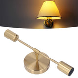 Double Wall Light Base E27 E26 Rust Proof Vintage Wall Lamp Bulb Holder for Living Room Bathroom Gold 85‑265V - Extra Image