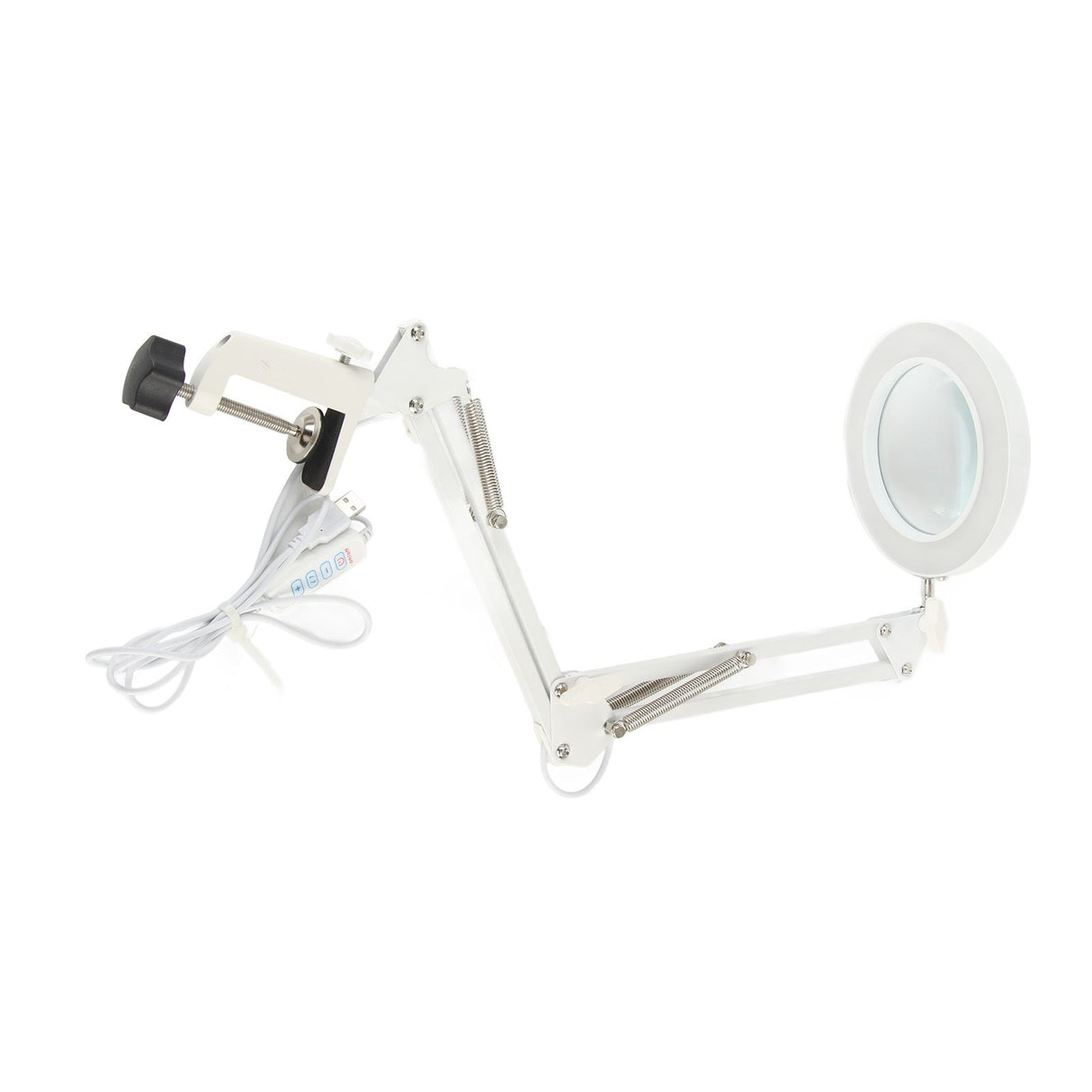 Magnifying Desk Lamp 5X Magnification 72 LED Beads 3 Light Modes Dimmable Lighted Magnifying Glass for Family Office