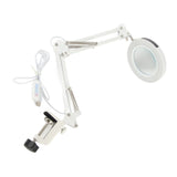 Magnifying Desk Lamp 5X Magnification 72 LED Beads 3 Light Modes Dimmable Lighted Magnifying Glass for Family Office