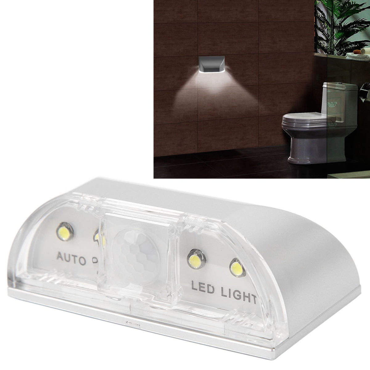 LED Door Keyhole Light Battery Operated PIR Motion Detector Night Lamp for Toilets Cupboards Kitchen Hallways Stairs