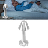LED Table Lamp 3W 3 Colors Stepless Dimming USB Rechargeable Cordless LED Bedside Light Silver