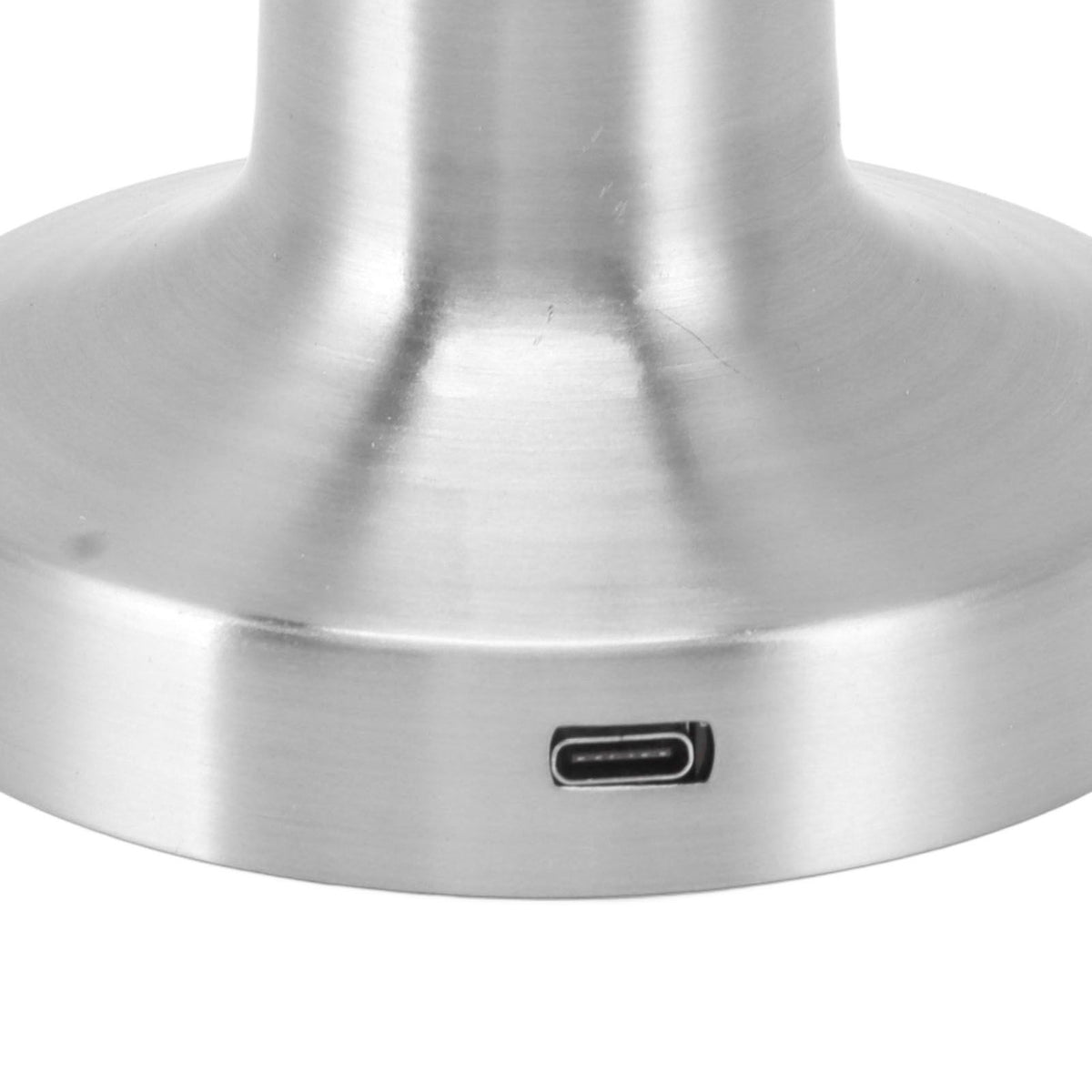 LED Table Lamp 3W 3 Colors Stepless Dimming USB Rechargeable Cordless LED Bedside Light Silver