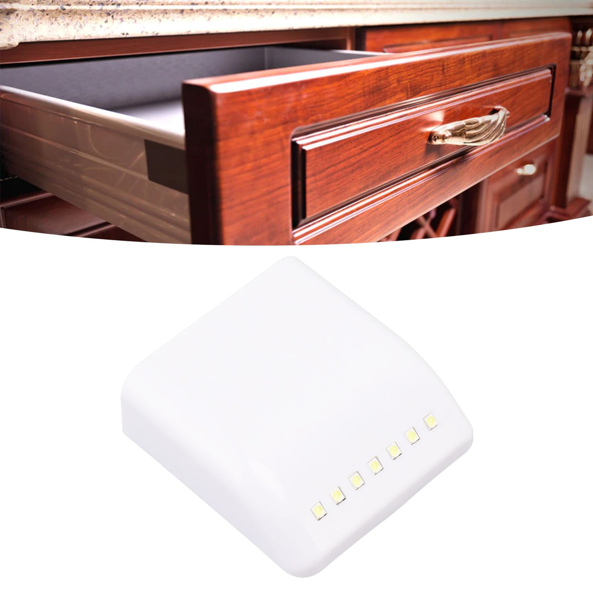4 Set LED Closet Lights 7 LED Sensor Under Cabinet Lights with 2700K Warm White Light for Wardrobe Cupboard Drawer