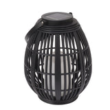 Solar Garden Lantern LED Outdoor Solar Lantern Waterproof Decorative Rattan Lantern For Patio Pathway Courtyard - Rear View
