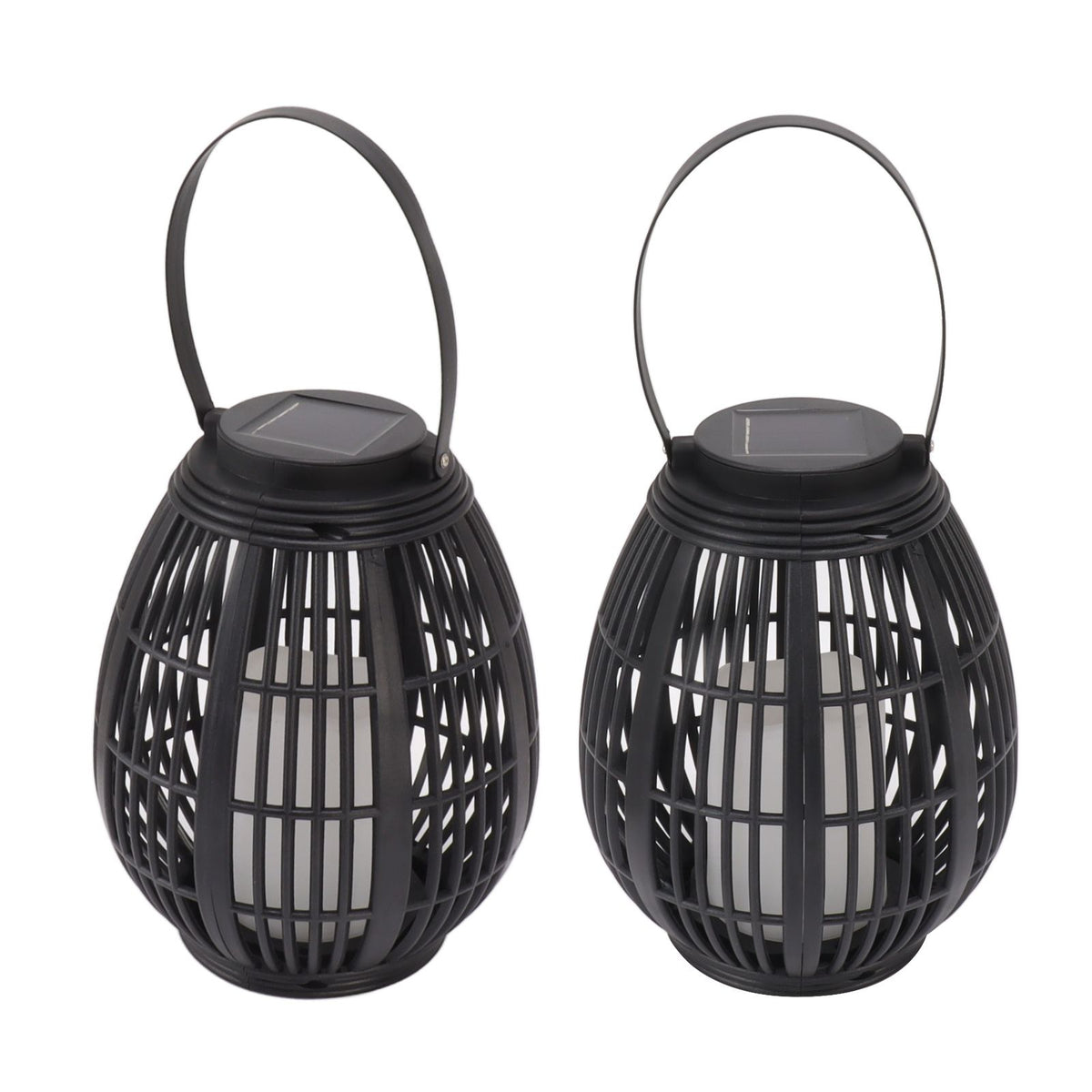 Solar Garden Lantern LED Outdoor Solar Lantern Waterproof Decorative Rattan Lantern For Patio Pathway Courtyard