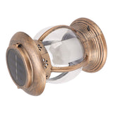 Brass Color Courtyard Solar Powered Hanging Lantern Light IP44 Waterproof Garden LED Lantern Lamp for Yard - Side View