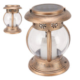 Brass Color Courtyard Solar Powered Hanging Lantern Light IP44 Waterproof Garden LED Lantern Lamp for Yard - Extra Image