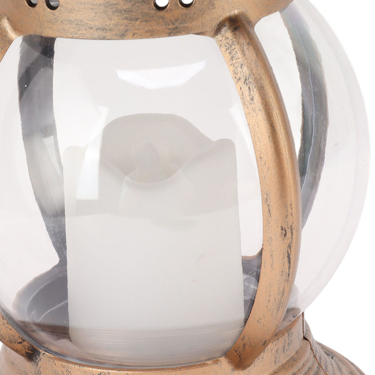 Brass Color Courtyard Solar Powered Hanging Lantern Light IP44 Waterproof Garden LED Lantern Lamp for Yard
