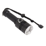 Underwater LED Flashlight Strong Light Long Range Diving Flashlight IPX8 Waterproof 1000LM - Side View
