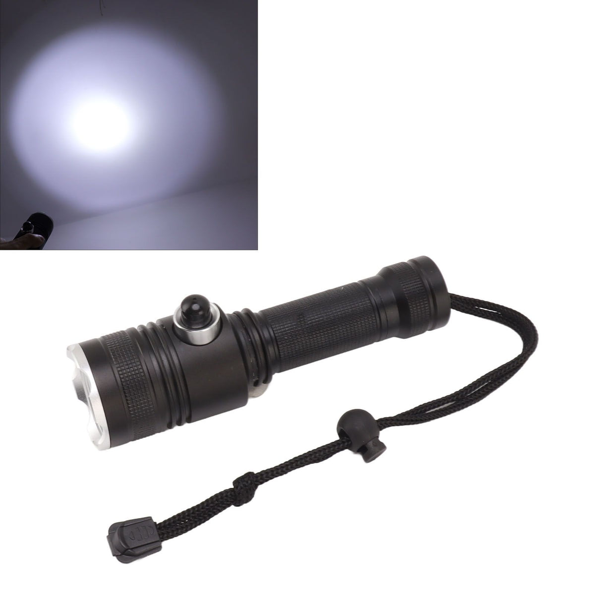 Underwater LED Flashlight Strong Light Long Range Diving Flashlight IPX8 Waterproof 1000LM