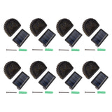 8 Sets Solar Panel Lamp LED Decorative Wall Light for Outdoor Courtyard Terrace Built in Battery
