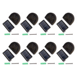 8 Sets Solar Panel Lamp LED Decorative Wall Light for Outdoor Courtyard Terrace Built in Battery