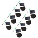 8 Sets Solar Panel Lamp LED Decorative Wall Light for Outdoor Courtyard Terrace Built in Battery