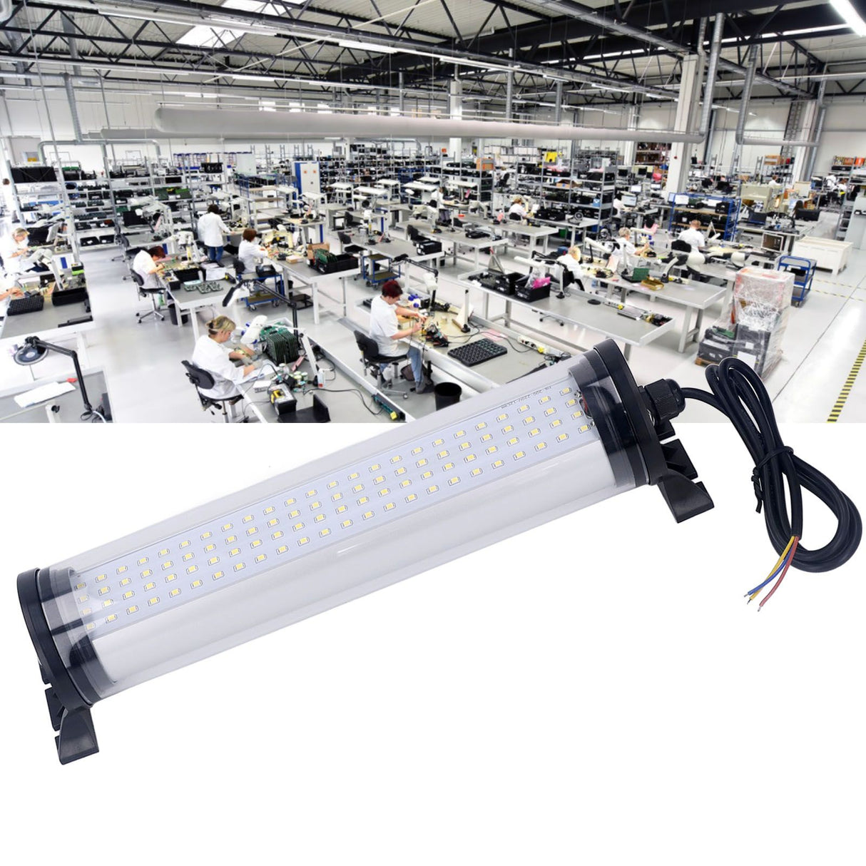 LED Work Light 10W 1050LM IP66 Water Oil Proof Explosion Proof Machine Tube Lamp for Workshop Factory Garage 220V