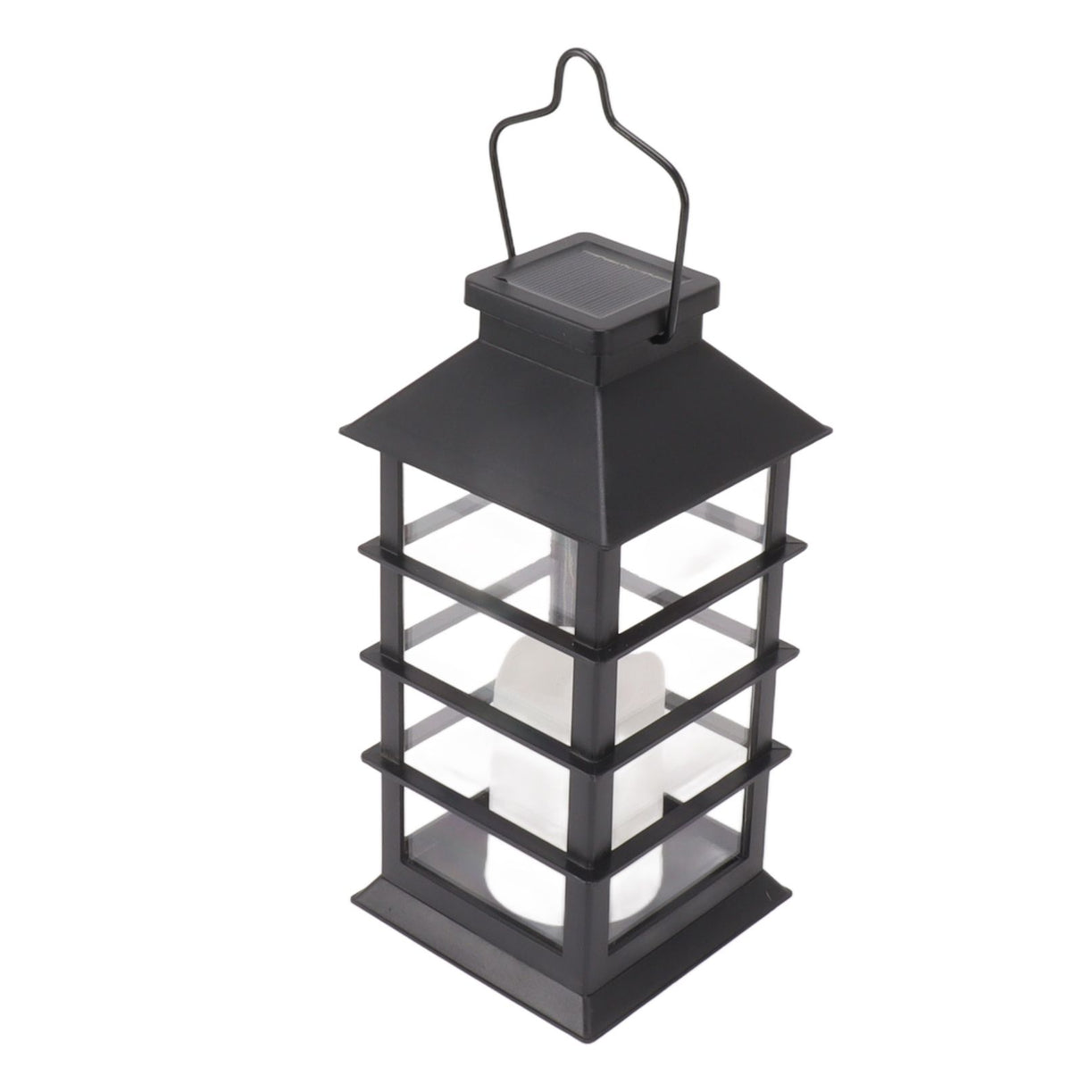 2Pcs Solar Hanging Lantern Candle Design LED Solar Outdoor Light Decor for Pathway Yard Lawn