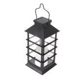 2Pcs Solar Hanging Lantern Candle Design LED Solar Outdoor Light Decor for Pathway Yard Lawn - Top-Down View
