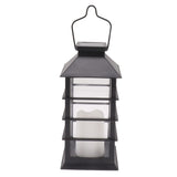 2Pcs Solar Hanging Lantern Candle Design LED Solar Outdoor Light Decor for Pathway Yard Lawn - Rear View