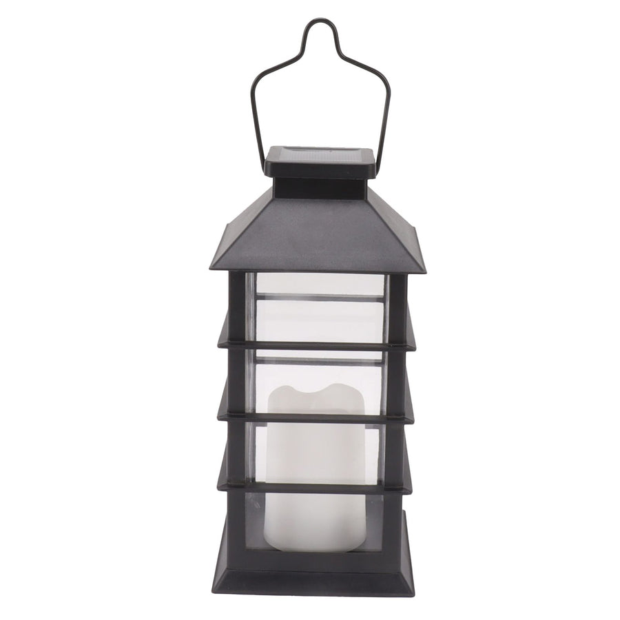 2Pcs Solar Hanging Lantern Candle Design LED Solar Outdoor Light Decor for Pathway Yard Lawn