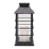2Pcs Solar Hanging Lantern Candle Design LED Solar Outdoor Light Decor for Pathway Yard Lawn - Low Angle