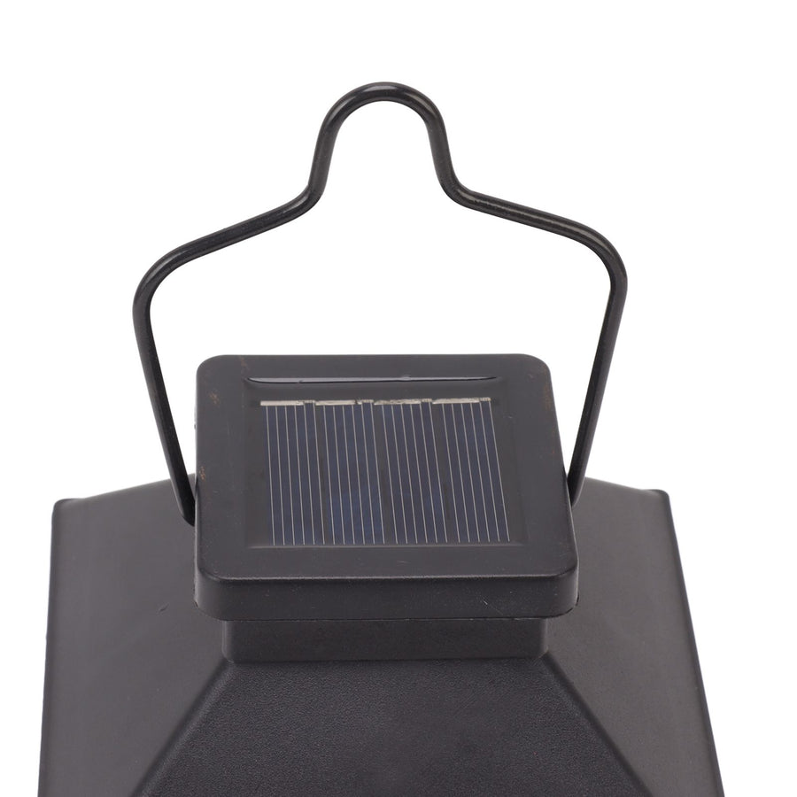 2Pcs Solar Hanging Lantern Candle Design LED Solar Outdoor Light Decor for Pathway Yard Lawn