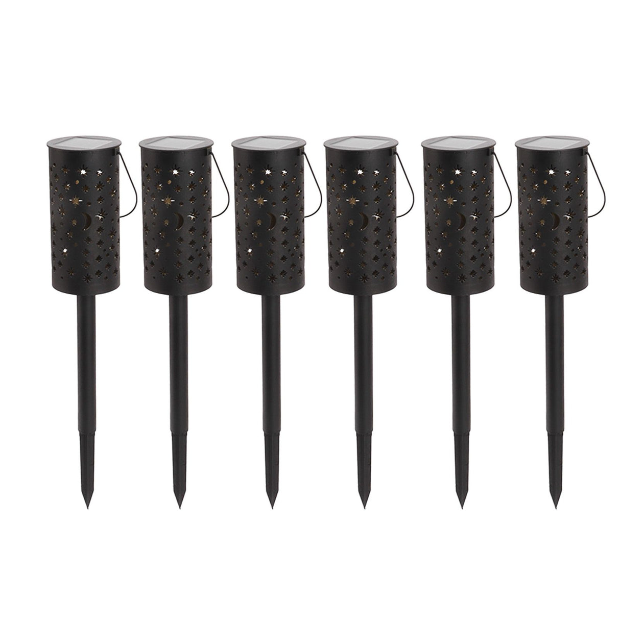 6 Sets LED Solar Garden Lamp Waterproof Light for Landscape Star Moon Ground Plug Lamp for Outdoor Lawn Patio Walkway