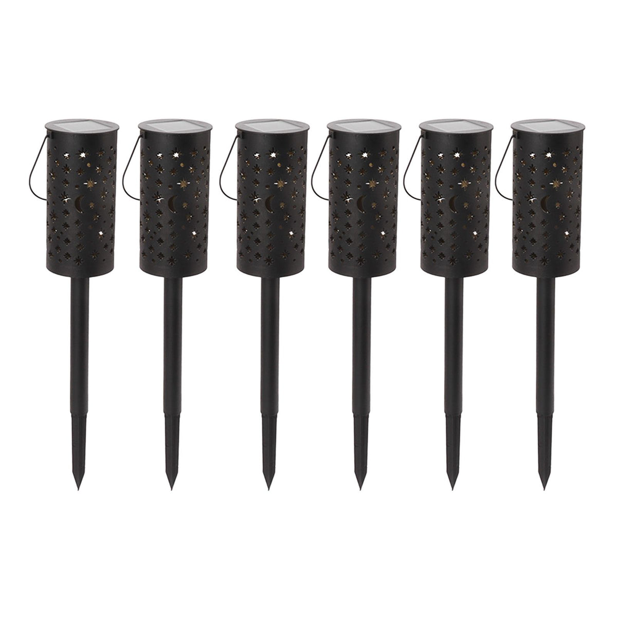 6 Sets LED Solar Garden Lamp Waterproof Light for Landscape Star Moon Ground Plug Lamp for Outdoor Lawn Patio Walkway