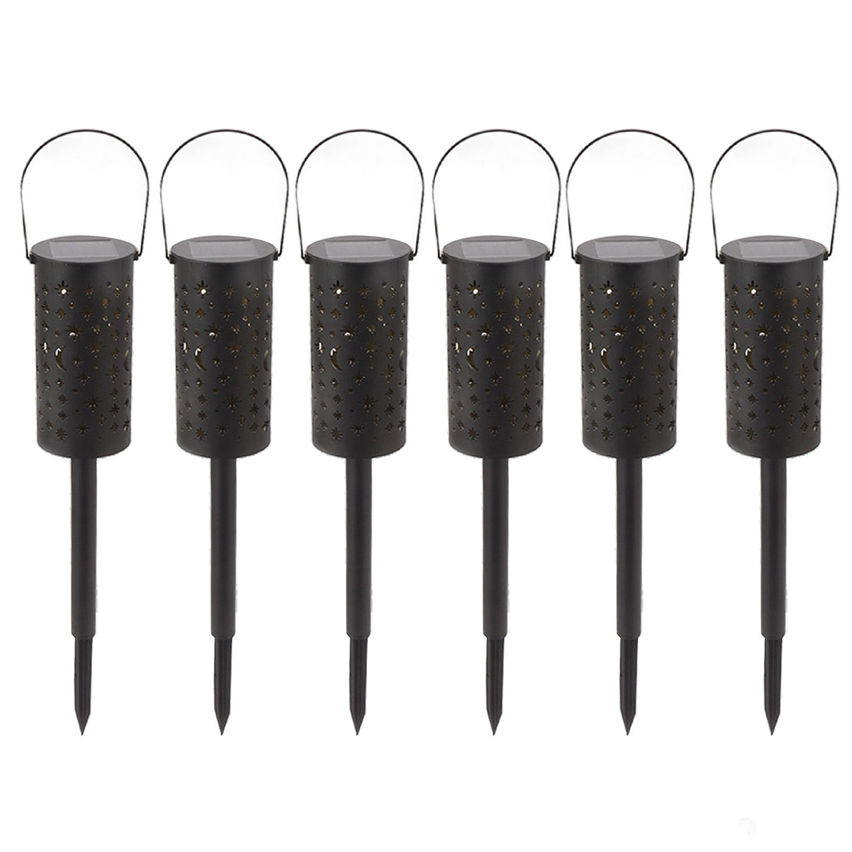 6 Sets LED Solar Garden Lamp Waterproof Light for Landscape Star Moon Ground Plug Lamp for Outdoor Lawn Patio Walkway