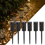 6 Sets LED Solar Garden Lamp Waterproof Light for Landscape Star Moon Ground Plug Lamp for Outdoor Lawn Patio Walkway