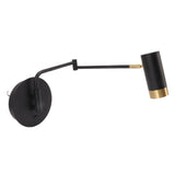 Swing Arm Wall Lamp Wall Mounted Bedside Lamps with Adjustable Swing Arms for Bedroom Living Room Reading Black - Extra Image