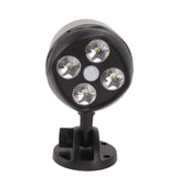 4 LED Spot Light Outdoor Waterproof Wall Mounted Rotating Projection Floodlight Spotlight with Motion Sensor for Yard - Front View