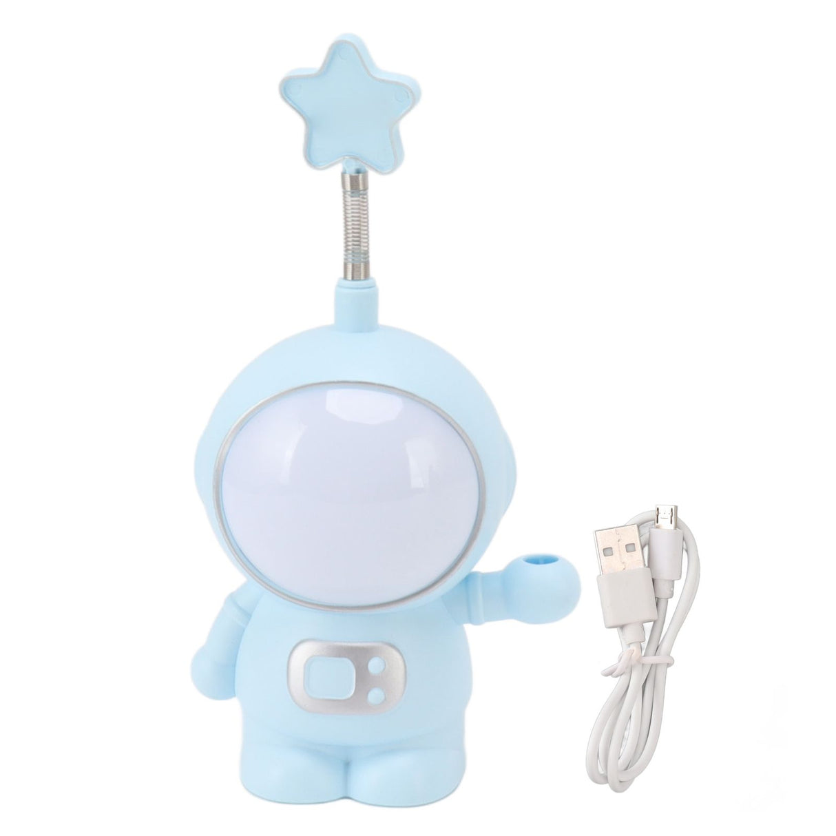 Astronaut Night Light 3W 5V LED Lamp USB Charging Pencil Sharpener Home Decoration Blue