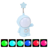 Astronaut Night Light 3W 5V LED Lamp USB Charging Pencil Sharpener Home Decoration Blue