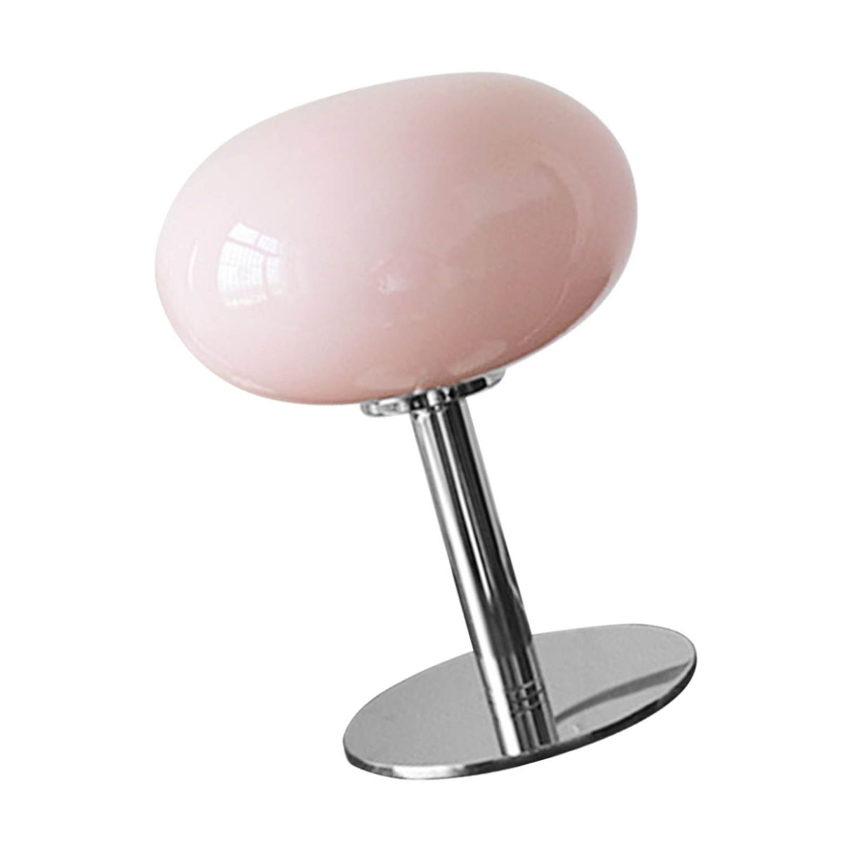 Bedside Table Lamp Iron Base Cute Shape Simple Modern Elegant Nightstand Lamp for Home Button Switch Pink