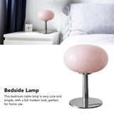 Bedside Table Lamp Iron Base Cute Shape Simple Modern Elegant Nightstand Lamp for Home Button Switch Pink