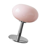 Bedside Table Lamp Iron Base Cute Shape Simple Modern Elegant Nightstand Lamp for Home USB Button Switch Pink - Side View