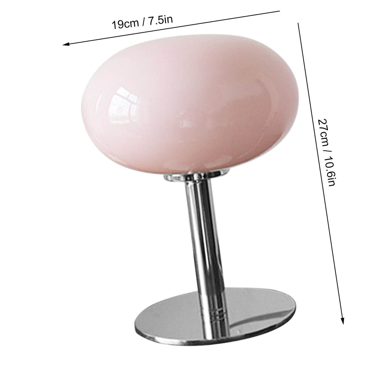 Bedside Table Lamp Iron Base Cute Shape Simple Modern Elegant Nightstand Lamp for Home USB Button Switch Pink