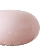 Bedside Table Lamp Iron Base Cute Shape Simple Modern Elegant Nightstand Lamp for Home USB Button Switch Pink - Close-Up Angle