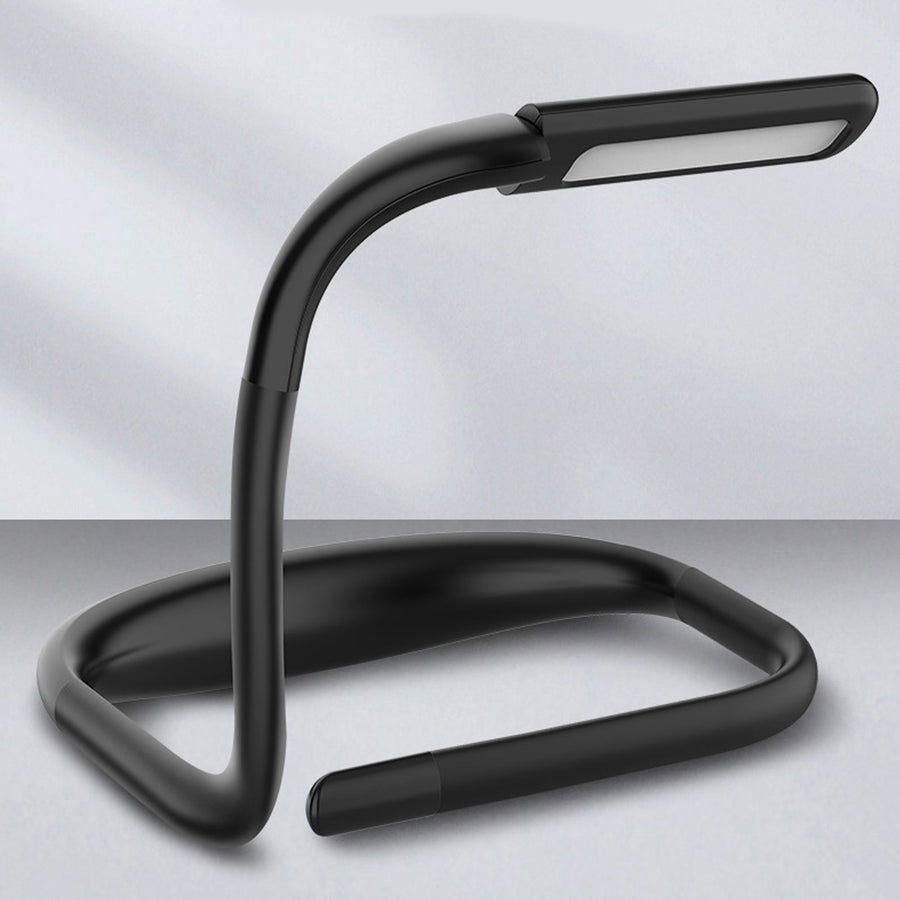 Neck Reading Light Color Brightness Adjustable Flexible Hands Free LED Book Light for Camping Repairing Black