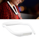 Neck Reading Light Color Brightness Adjustable Flexible Hands Free LED Book Light for Camping Repairing White