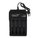 18650 Battery Charger Independent Charging 4 Bay Universal Smart Battery Charger for 10440 14500 16340 16650 14650 18350 18500 18650 Lithium Li Ion Batteries