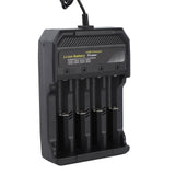 18650 Battery Charger Independent Charging 4 Bay Universal Smart Battery Charger for 10440 14500 16340 16650 14650 18350 18500 18650 Lithium Li Ion Batteries