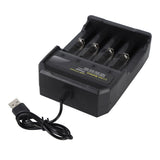 18650 Battery Charger Independent Charging 4 Bay Universal Smart Battery Charger for 10440 14500 16340 16650 14650 18350 18500 18650 Lithium Li Ion Batteries