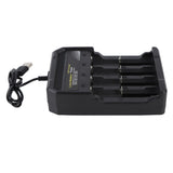 18650 Battery Charger Independent Charging 4 Bay Universal Smart Battery Charger for 10440 14500 16340 16650 14650 18350 18500 18650 Lithium Li Ion Batteries
